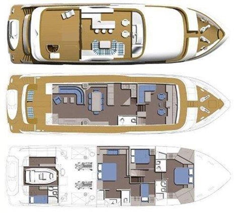 diagram, engineering drawing aboard POCO LOCO Yacht for Sale