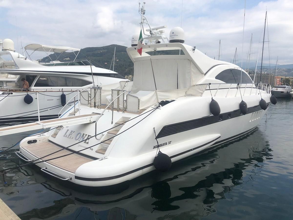 a group of boats in a harbor aboard LE.ONE Yacht for Sale