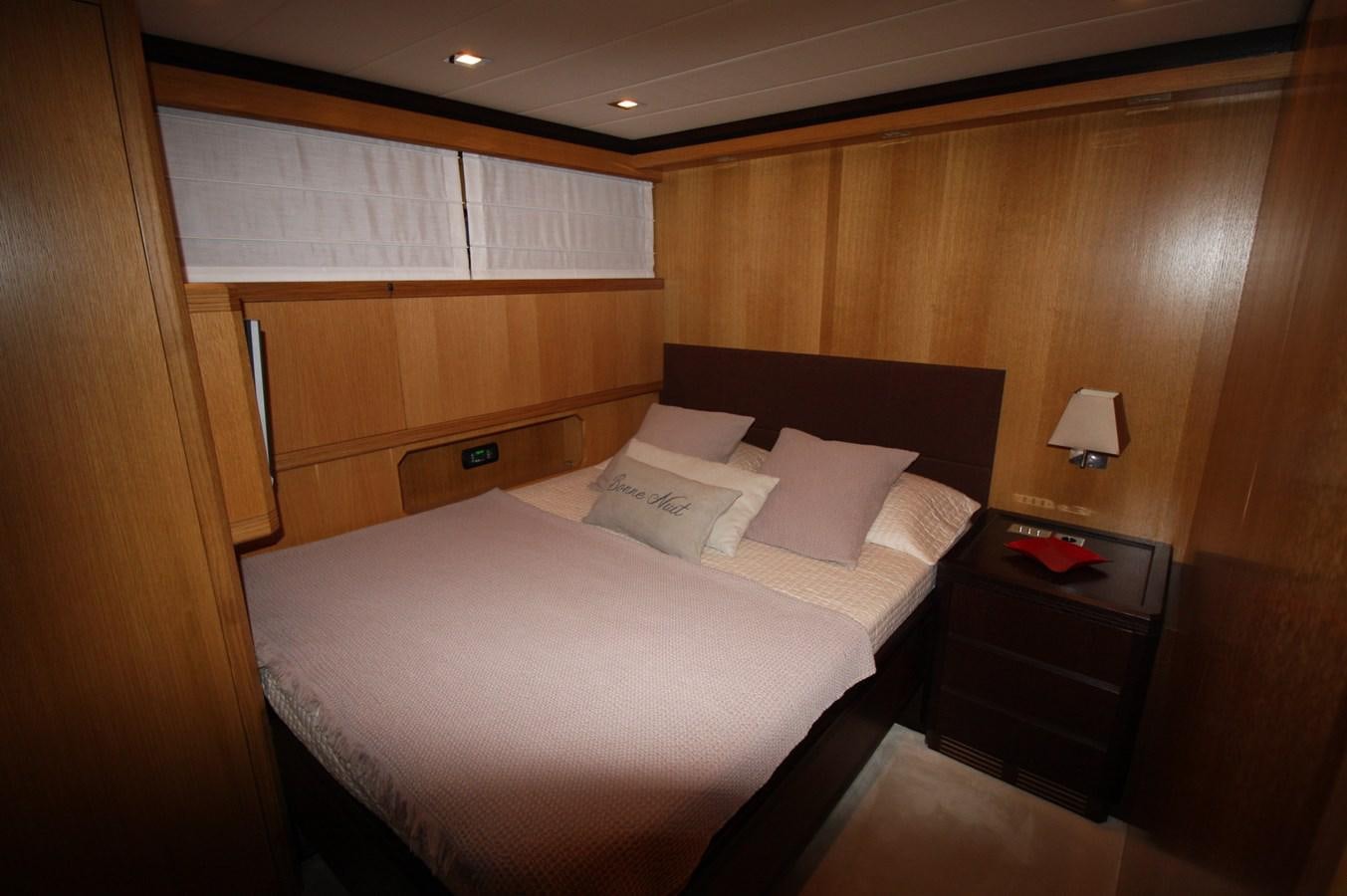 a bed in a room aboard LE.ONE Yacht for Sale