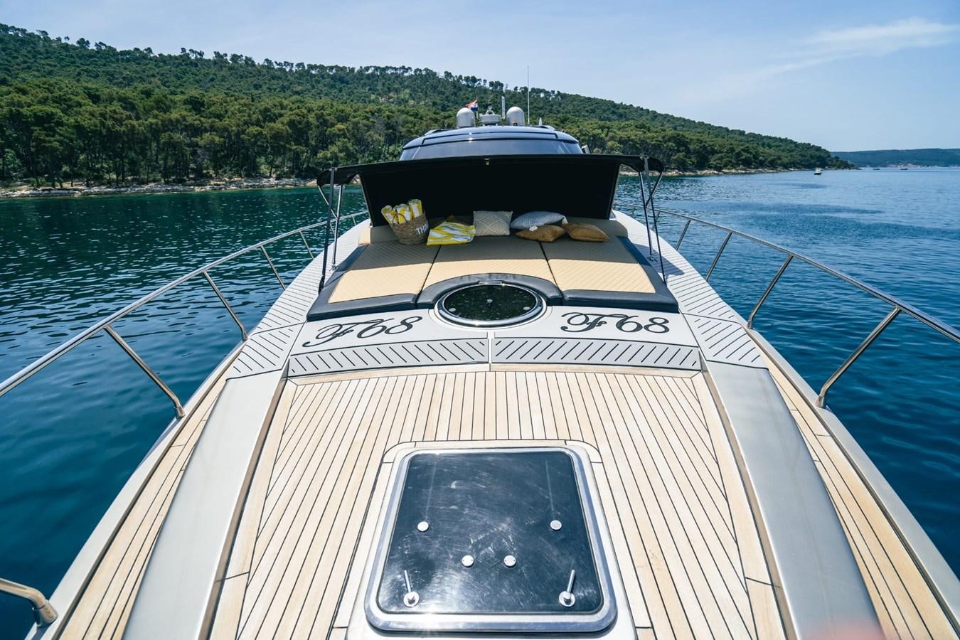 a boat on the water aboard F68 Yacht for Sale
