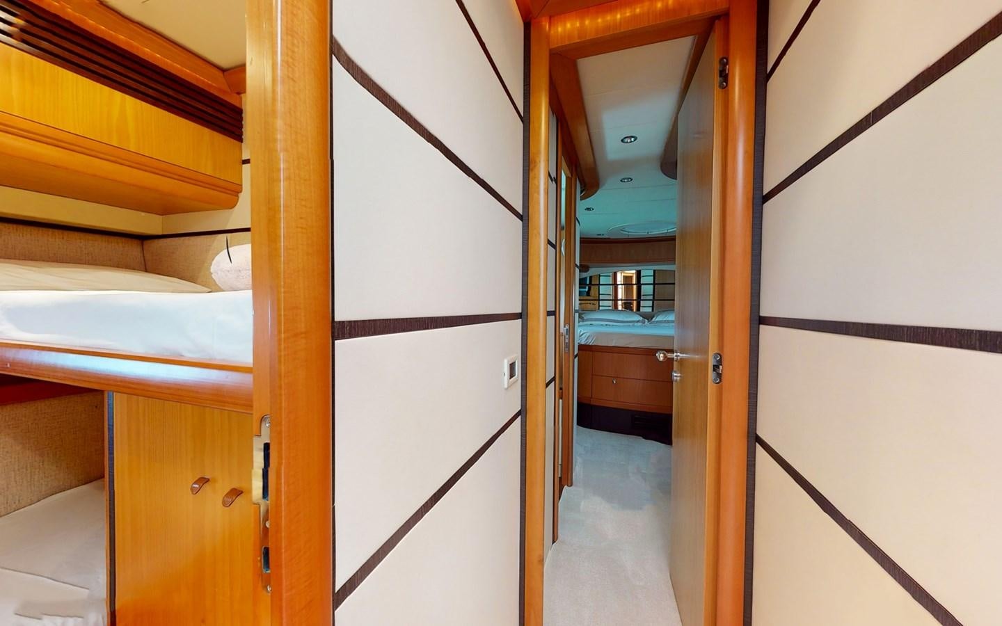 a room with wooden doors aboard APHRODITE Yacht for Sale