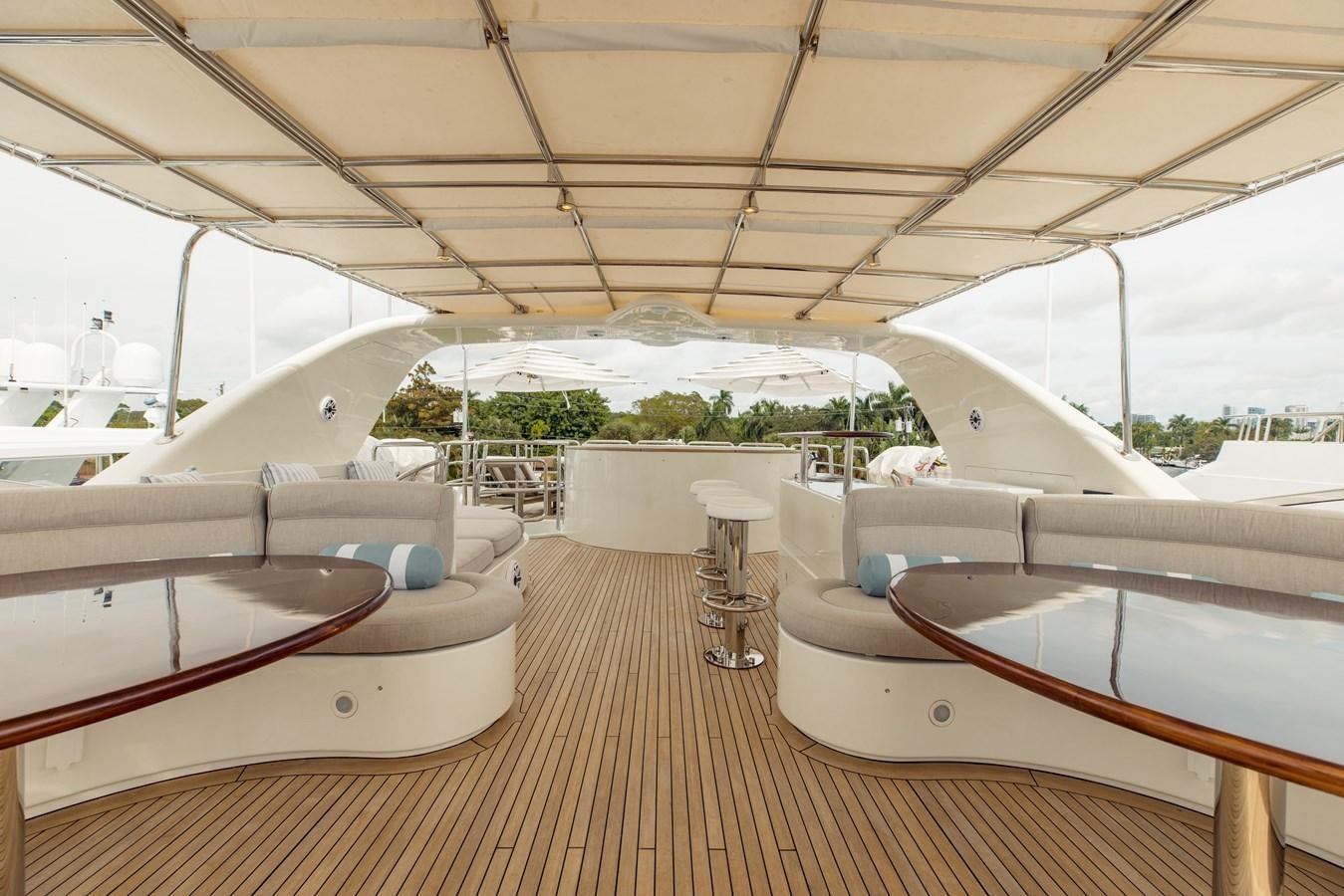a boat on a deck aboard MAMMA MIA Yacht for Charter