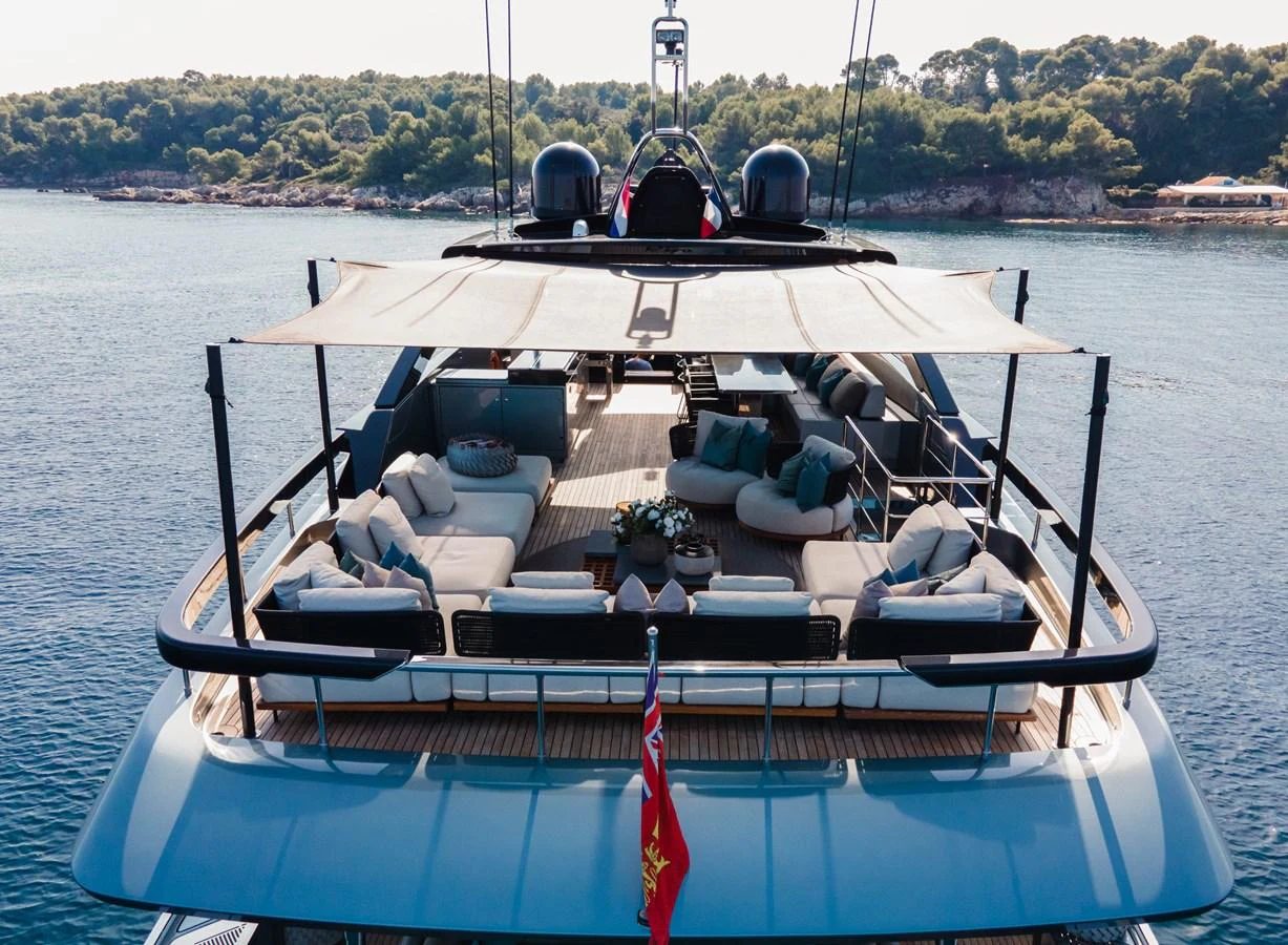 a boat full of items aboard O4 Yacht for Sale