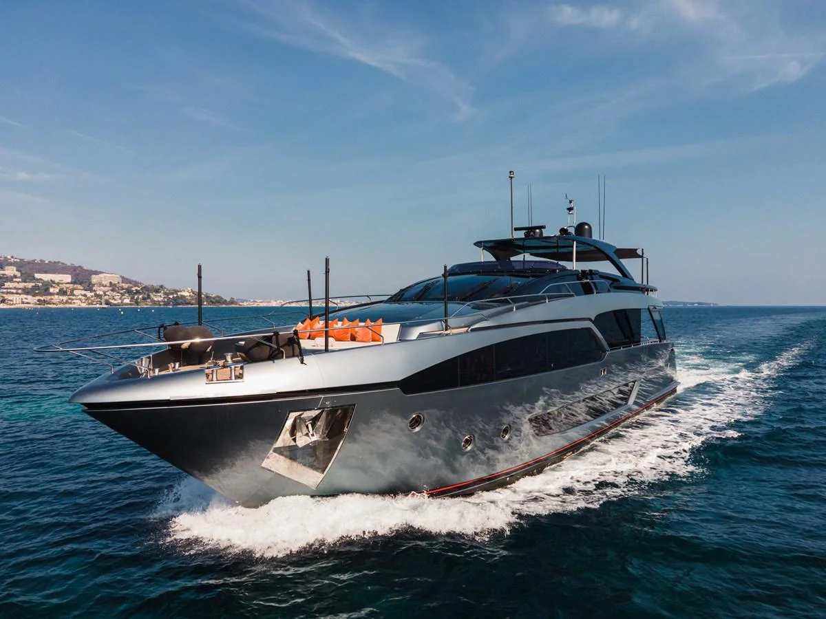 a boat on the water aboard O4 Yacht for Sale