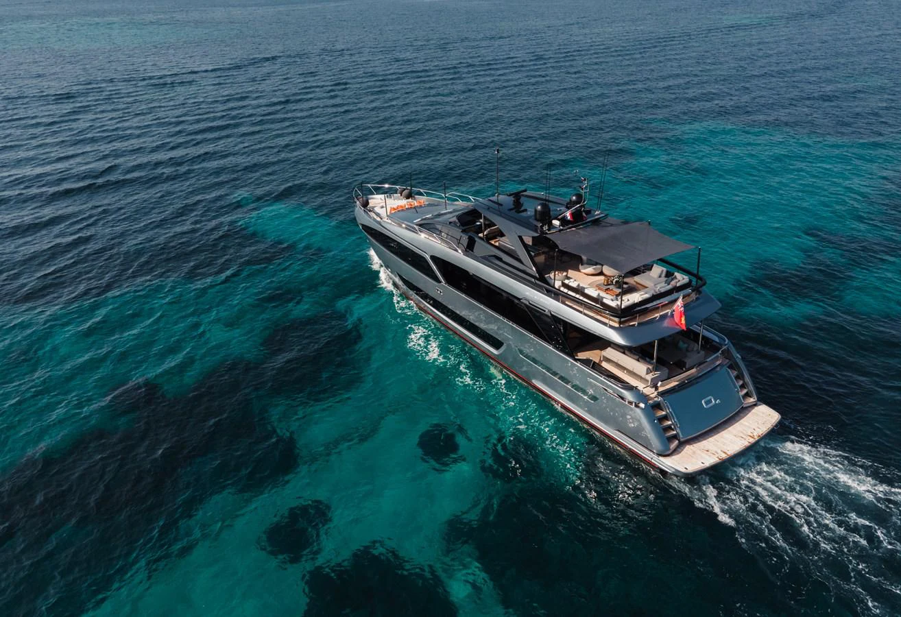 a boat in the water aboard O4 Yacht for Sale