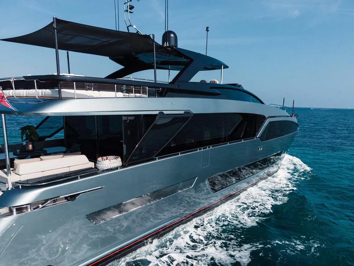 a boat on the water aboard O4 Yacht for Sale