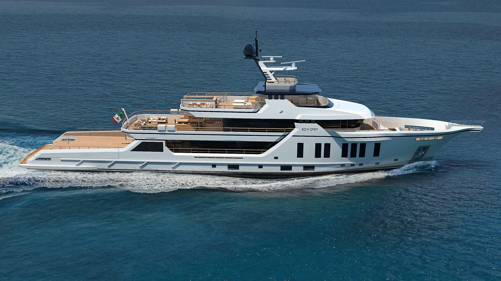 a large ship on the water aboard BOW SPRIT Yacht for Sale