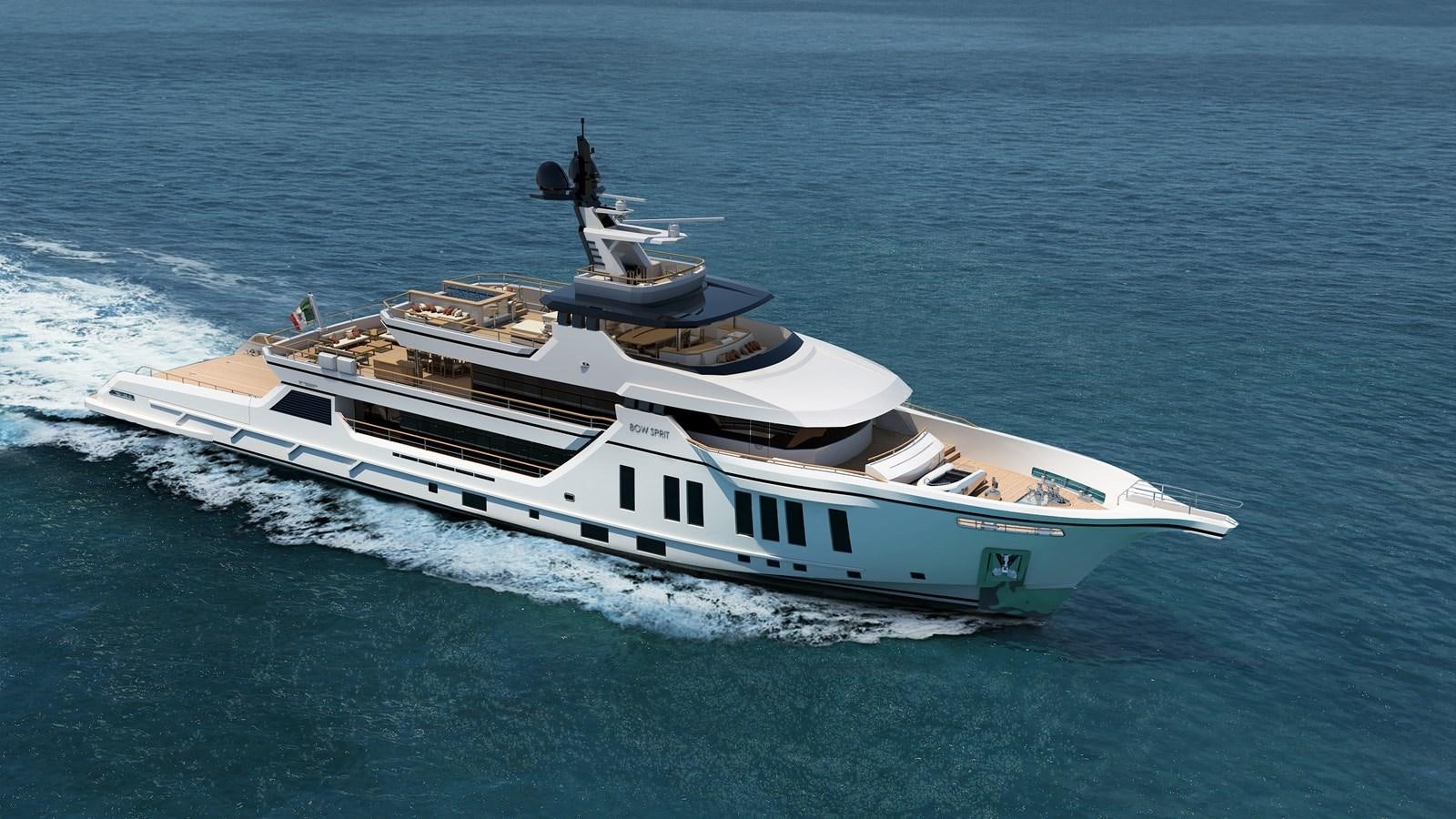 a high angle view of a boat aboard BOW SPRIT Yacht for Sale