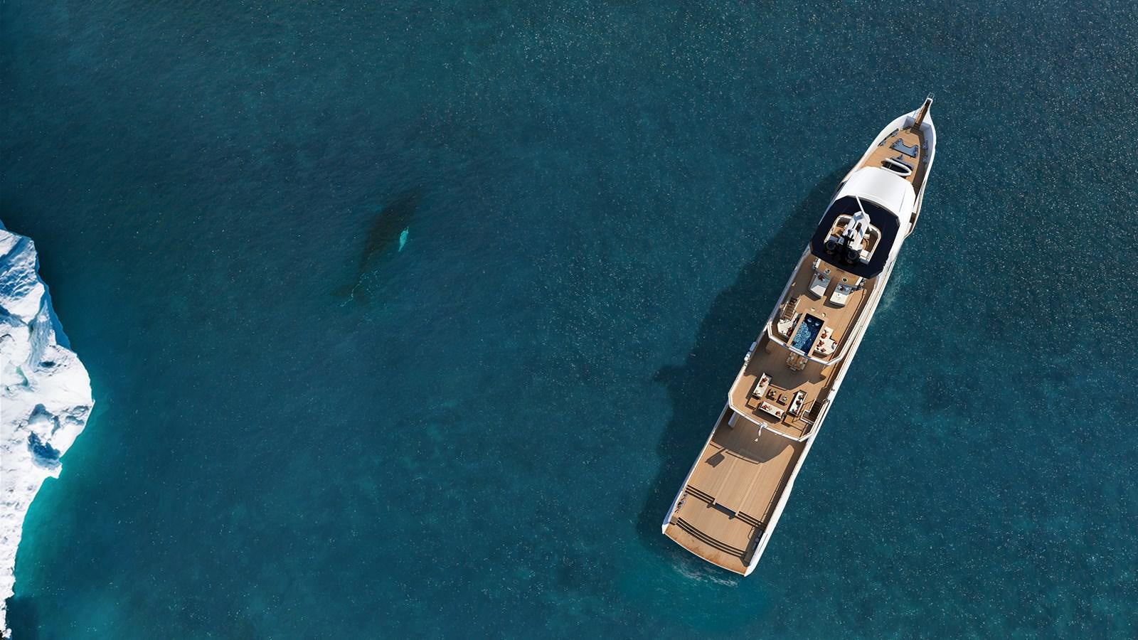 a space ship in the water aboard BOW SPRIT Yacht for Sale