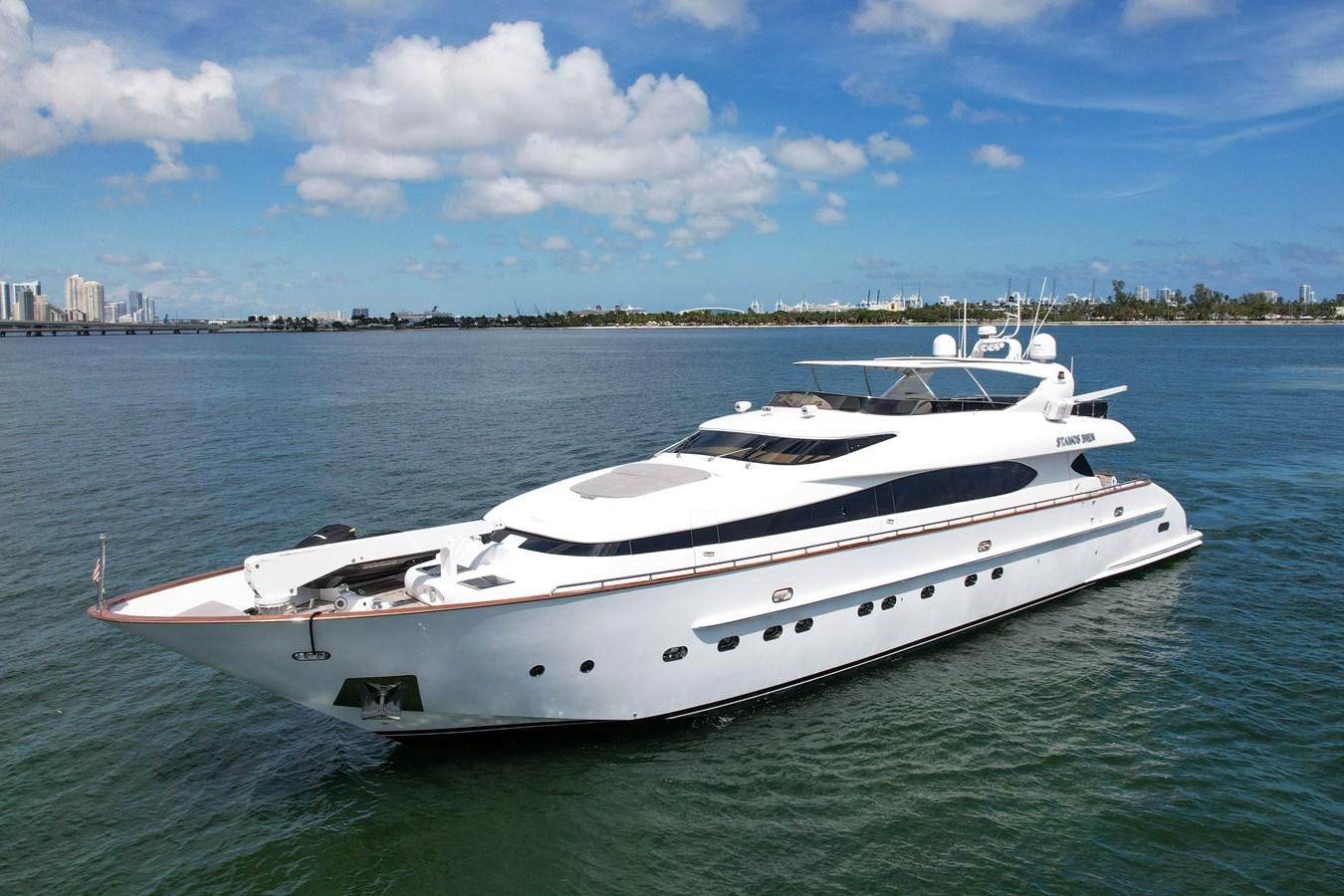 a white yacht on the water aboard STAMOS BIEN Yacht for Sale