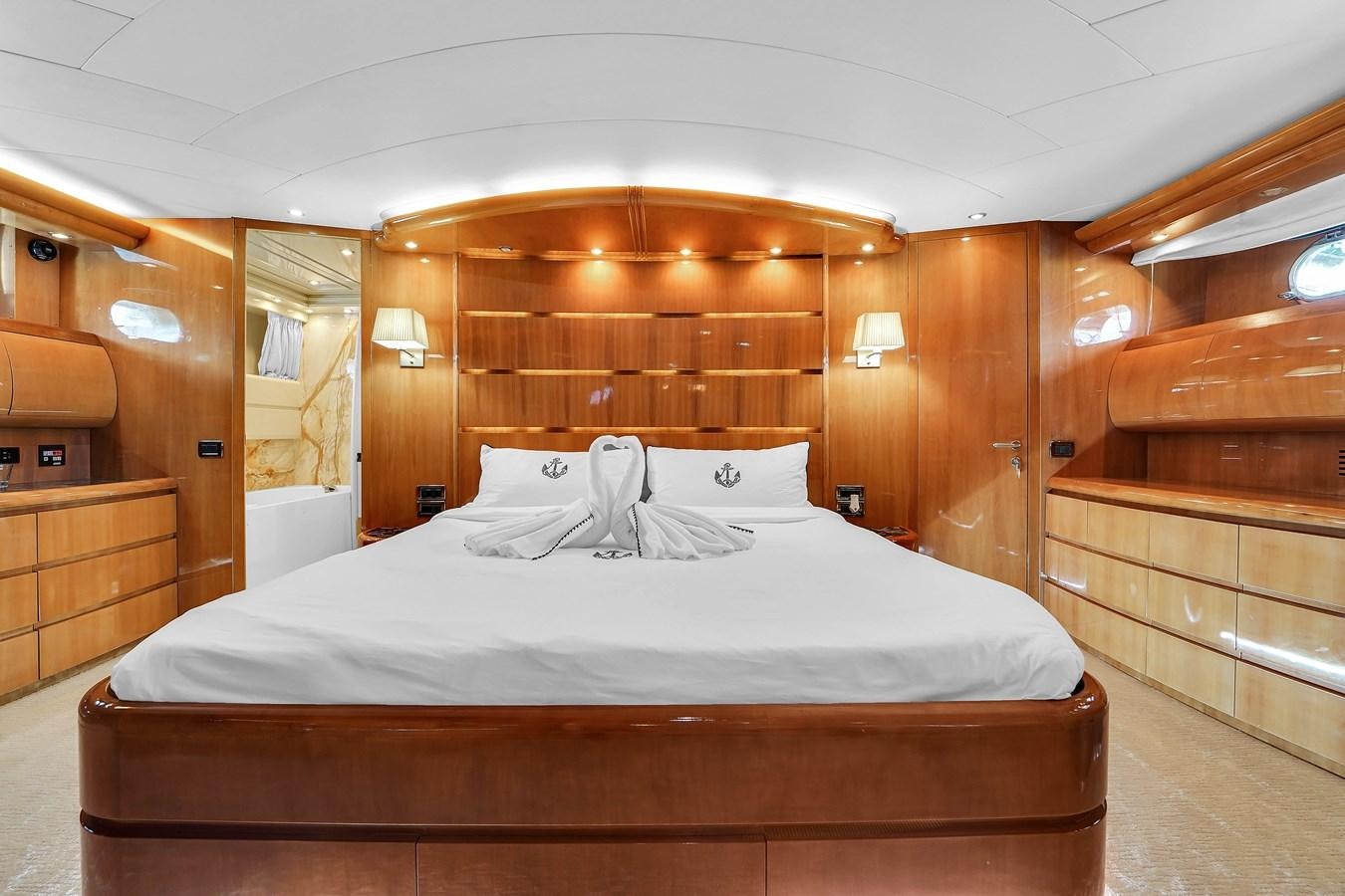 a bed in a cabin aboard STAMOS BIEN Yacht for Sale