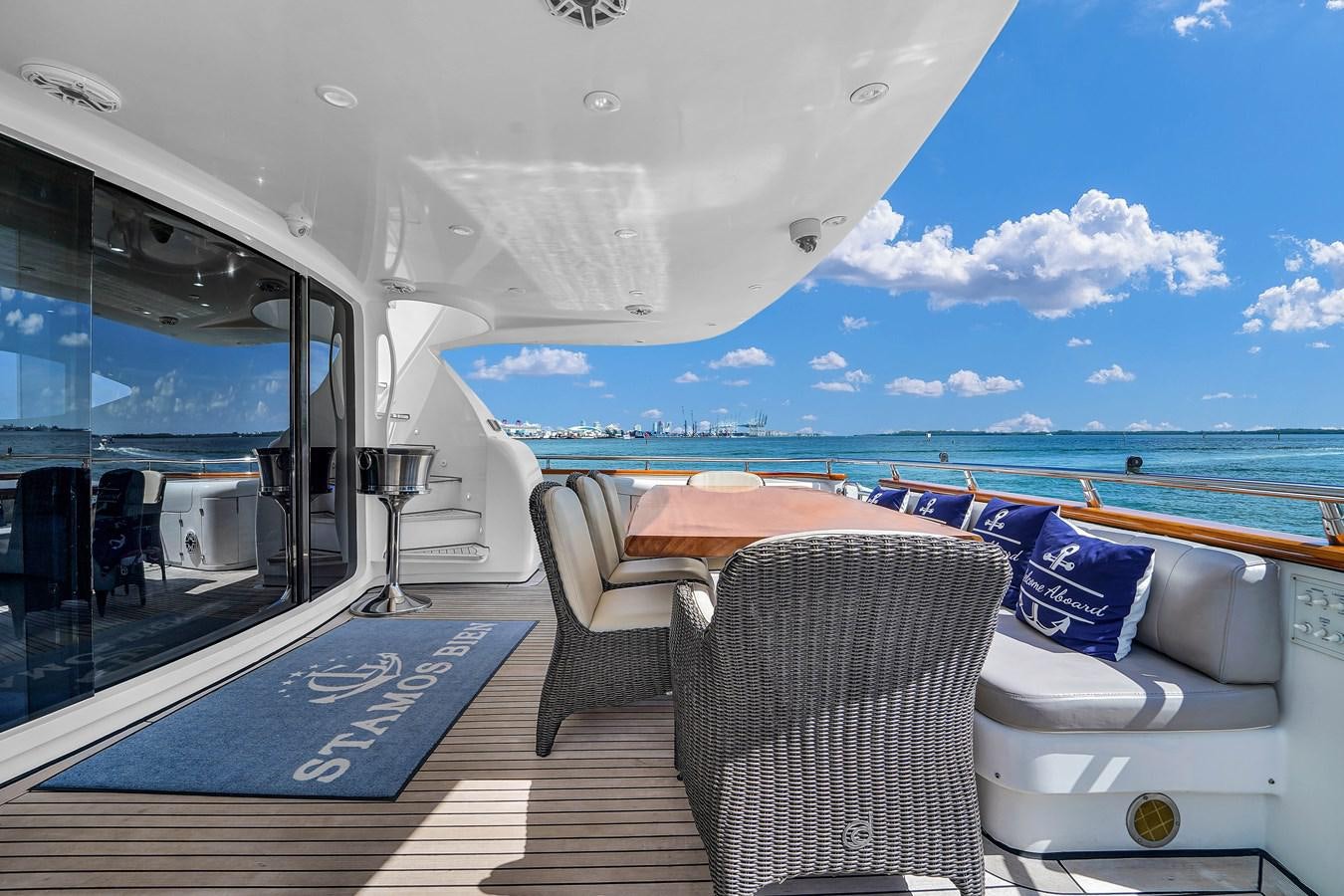 a boat on the water aboard STAMOS BIEN Yacht for Sale