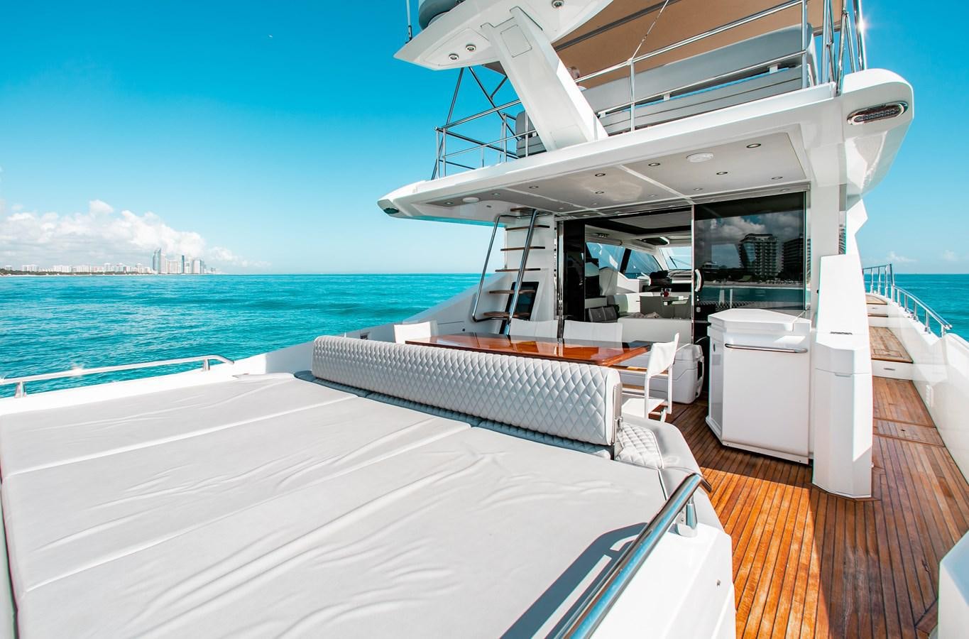 a boat on a deck aboard ROLLING LOUD Yacht for Sale