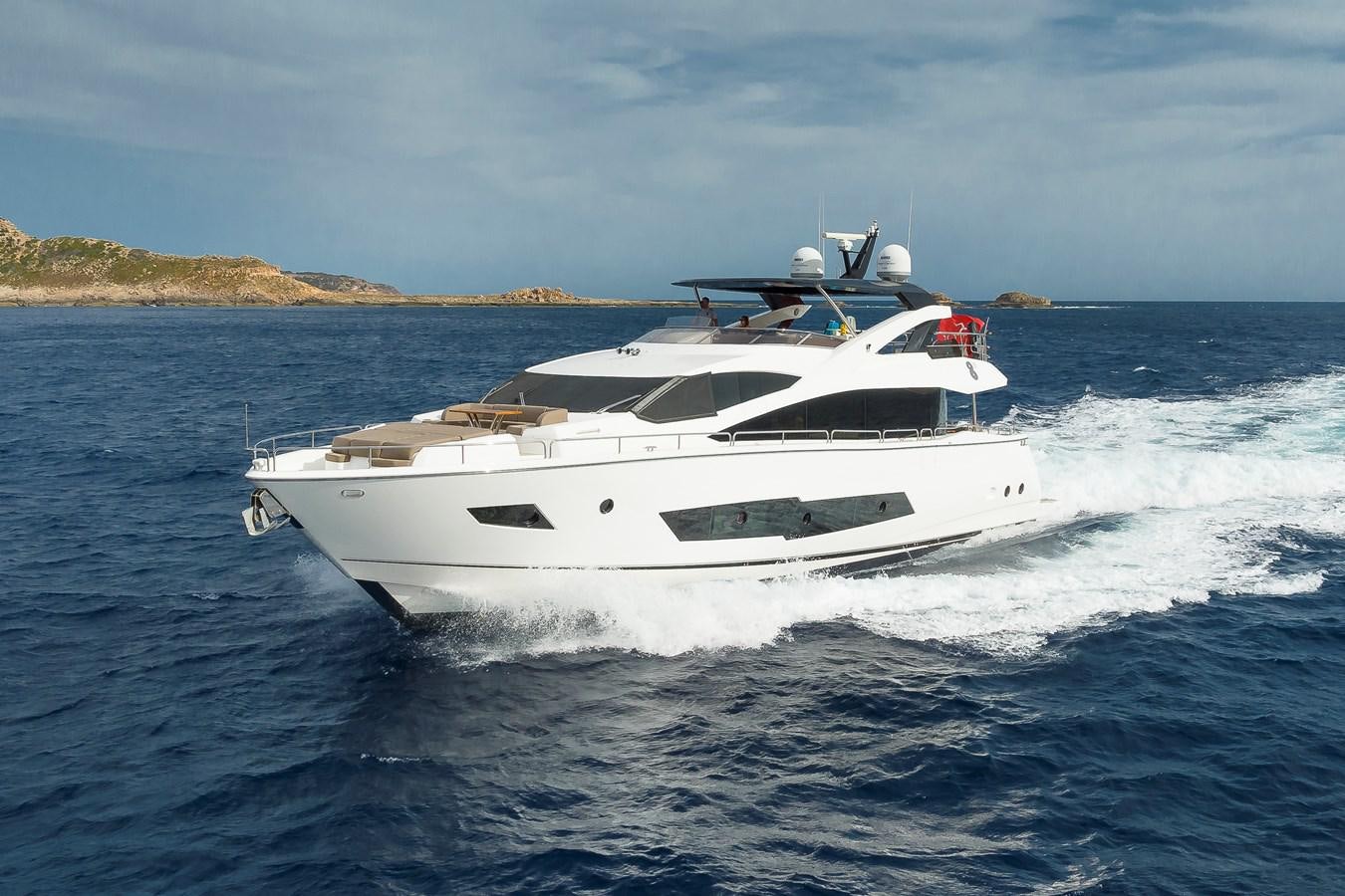 a white yacht on the water aboard AFTER 8 II Yacht for Sale