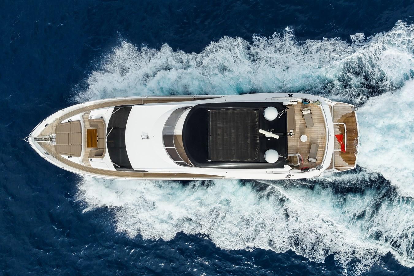 a space ship above the clouds aboard AFTER 8 II Yacht for Sale