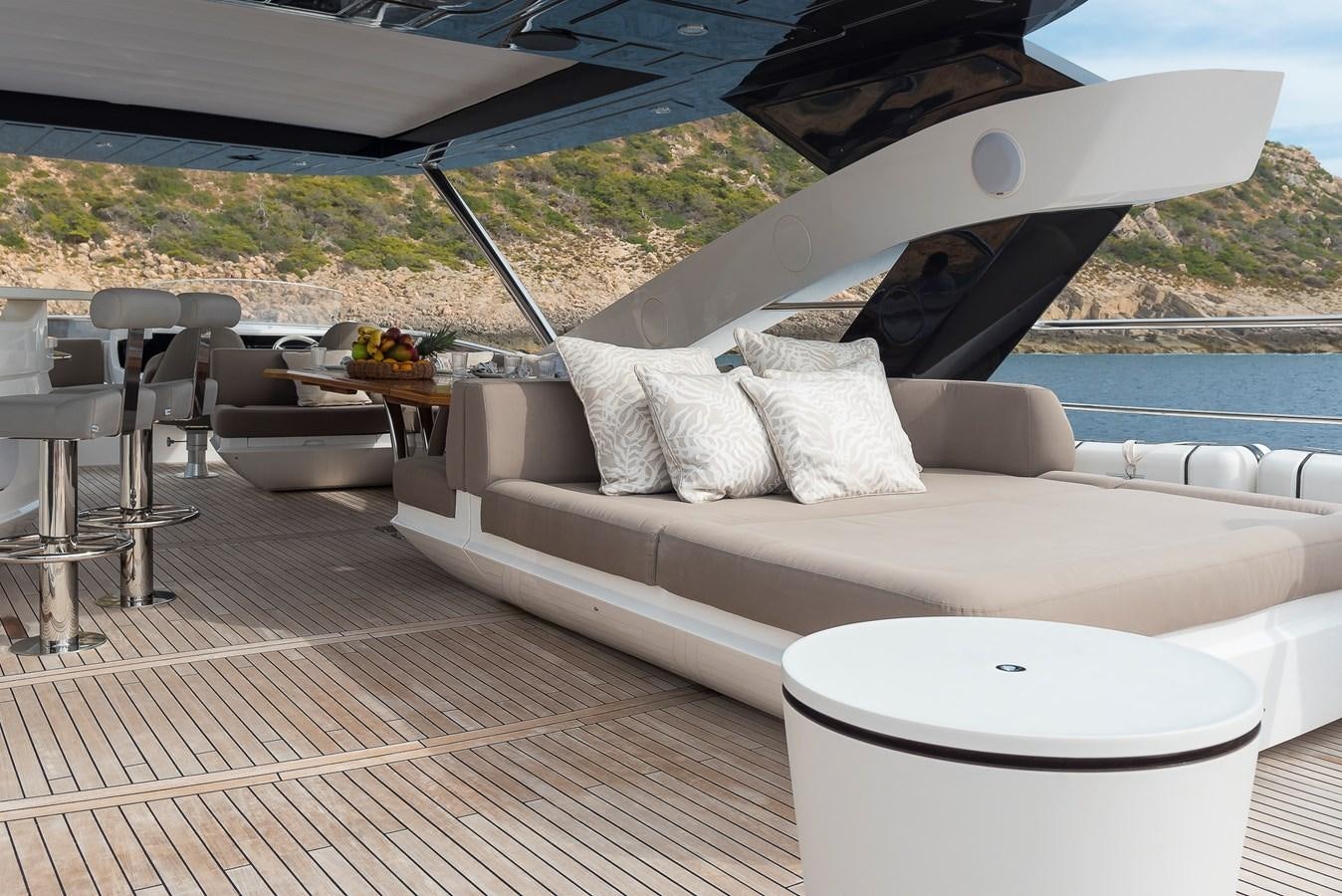 a bed on a deck aboard AFTER 8 II Yacht for Sale