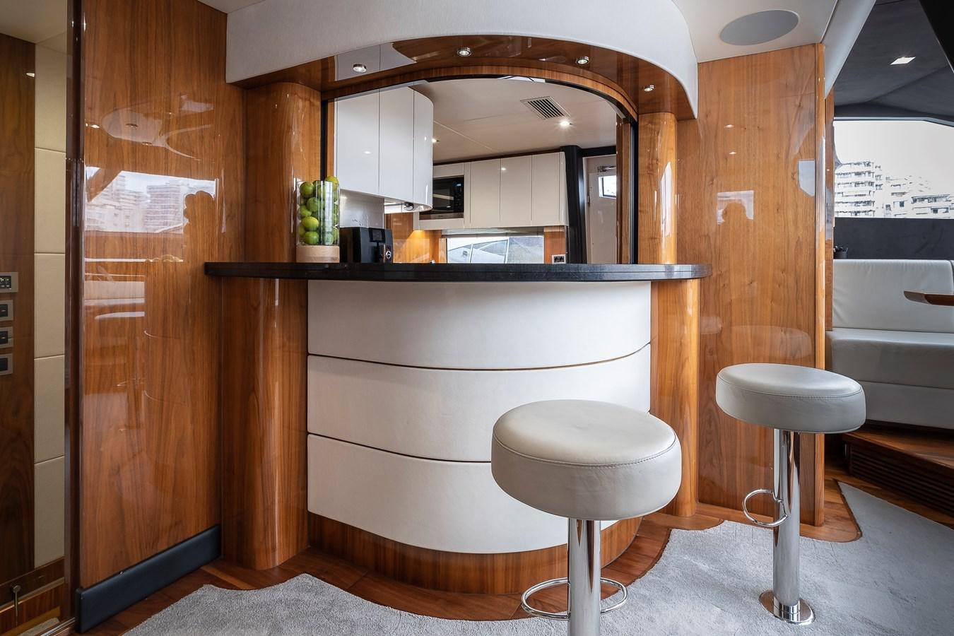 a bathroom with a mirror aboard AFTER 8 II Yacht for Sale