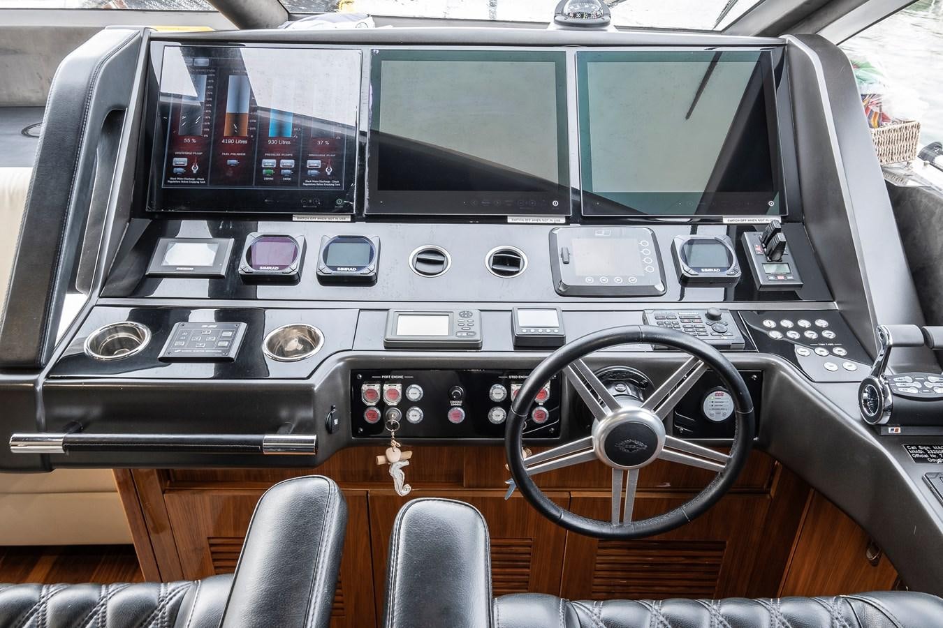 the inside of a car aboard AFTER 8 II Yacht for Sale