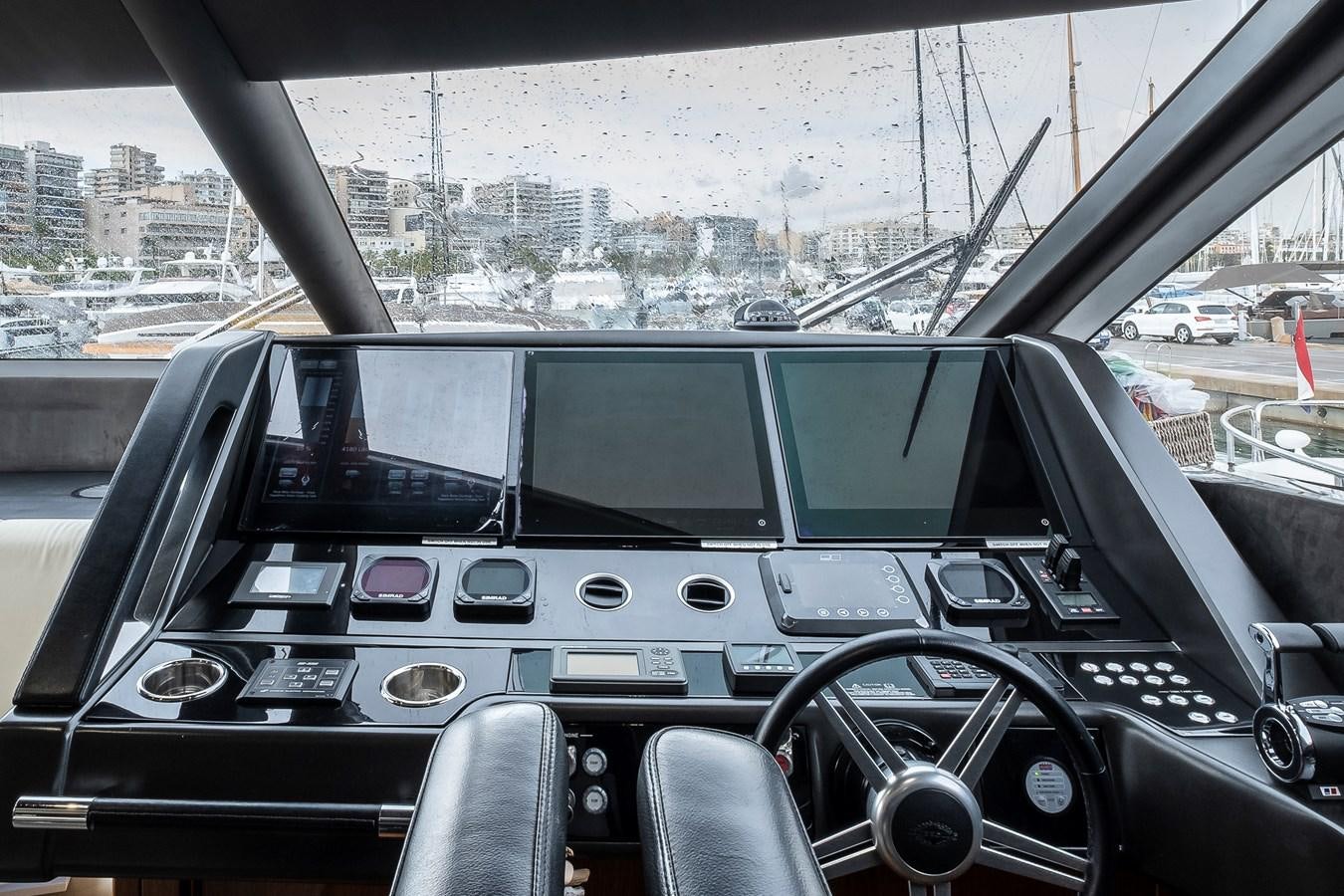 inside of a car aboard AFTER 8 II Yacht for Sale