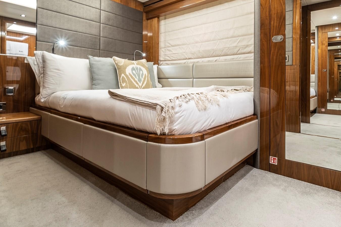 a bed in a room aboard AFTER 8 II Yacht for Sale