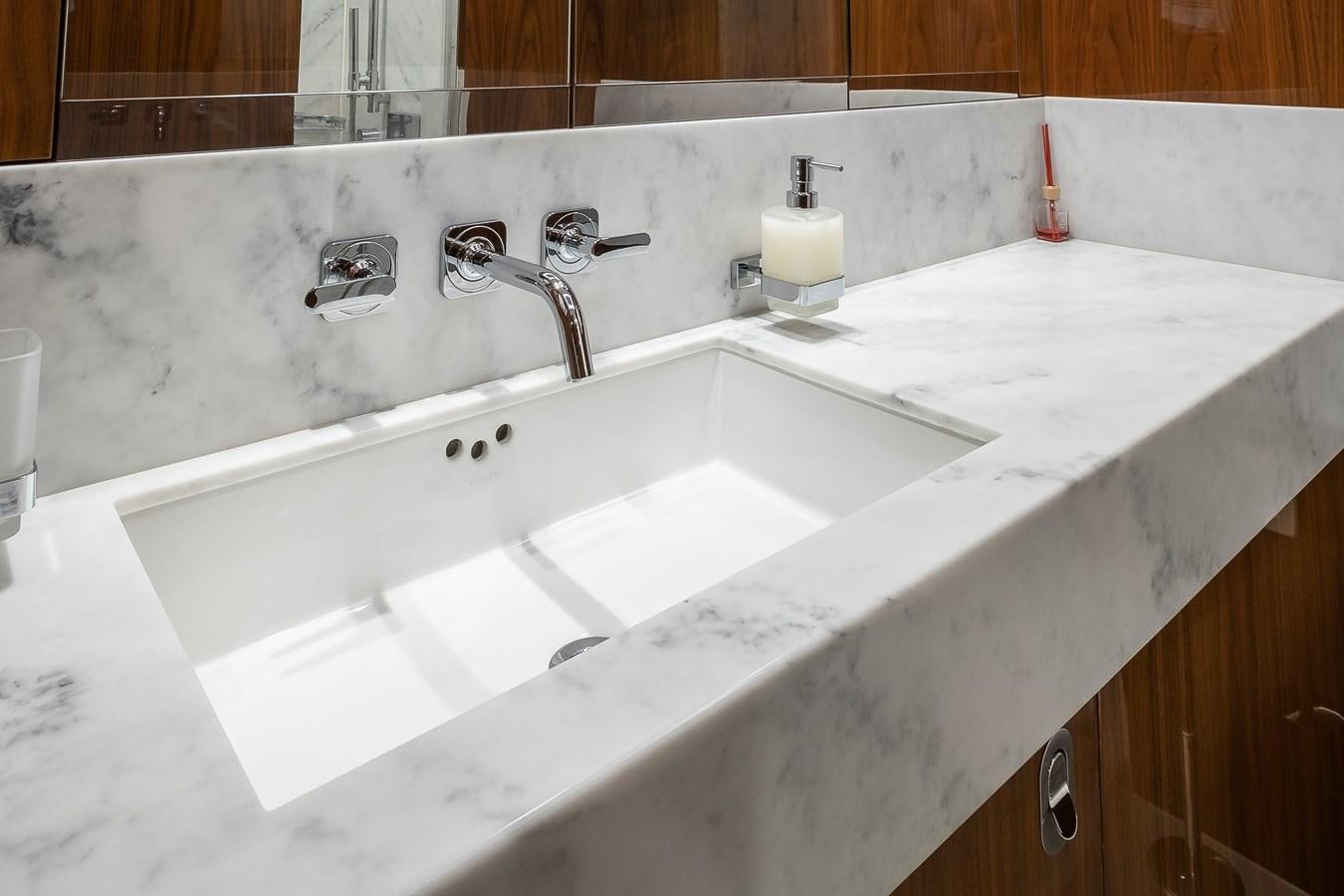 a bathroom sink with a faucet aboard AFTER 8 II Yacht for Sale