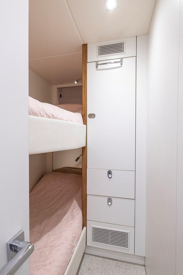 a closet in a room aboard AFTER 8 II Yacht for Sale
