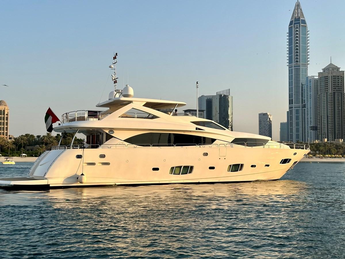 a boat on the water aboard SUNSEEKER 30M Yacht for Sale