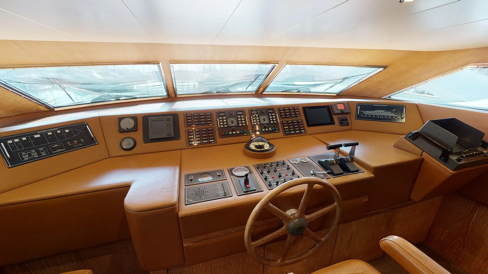 a control panel of a plane aboard IXIA Yacht for Sale