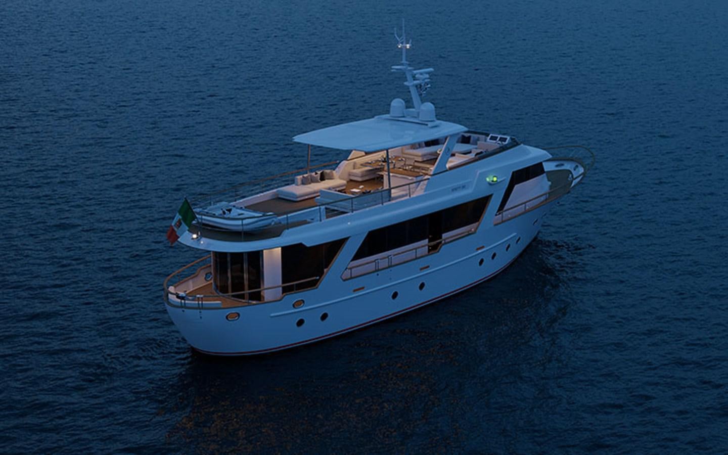 a boat in the water aboard AF Yacht for Sale