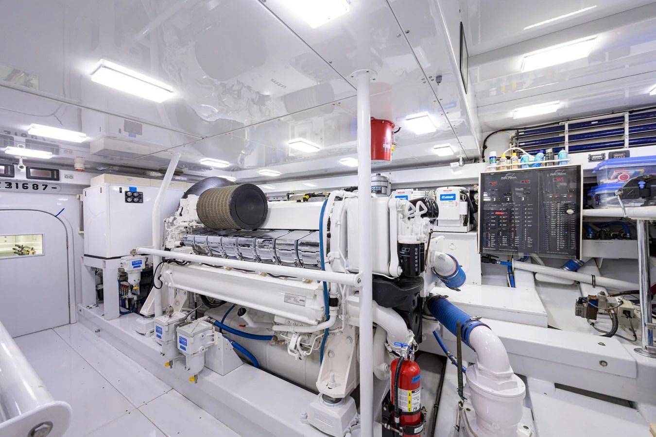 a room with machinery aboard GEORGIA GIRL Yacht for Sale