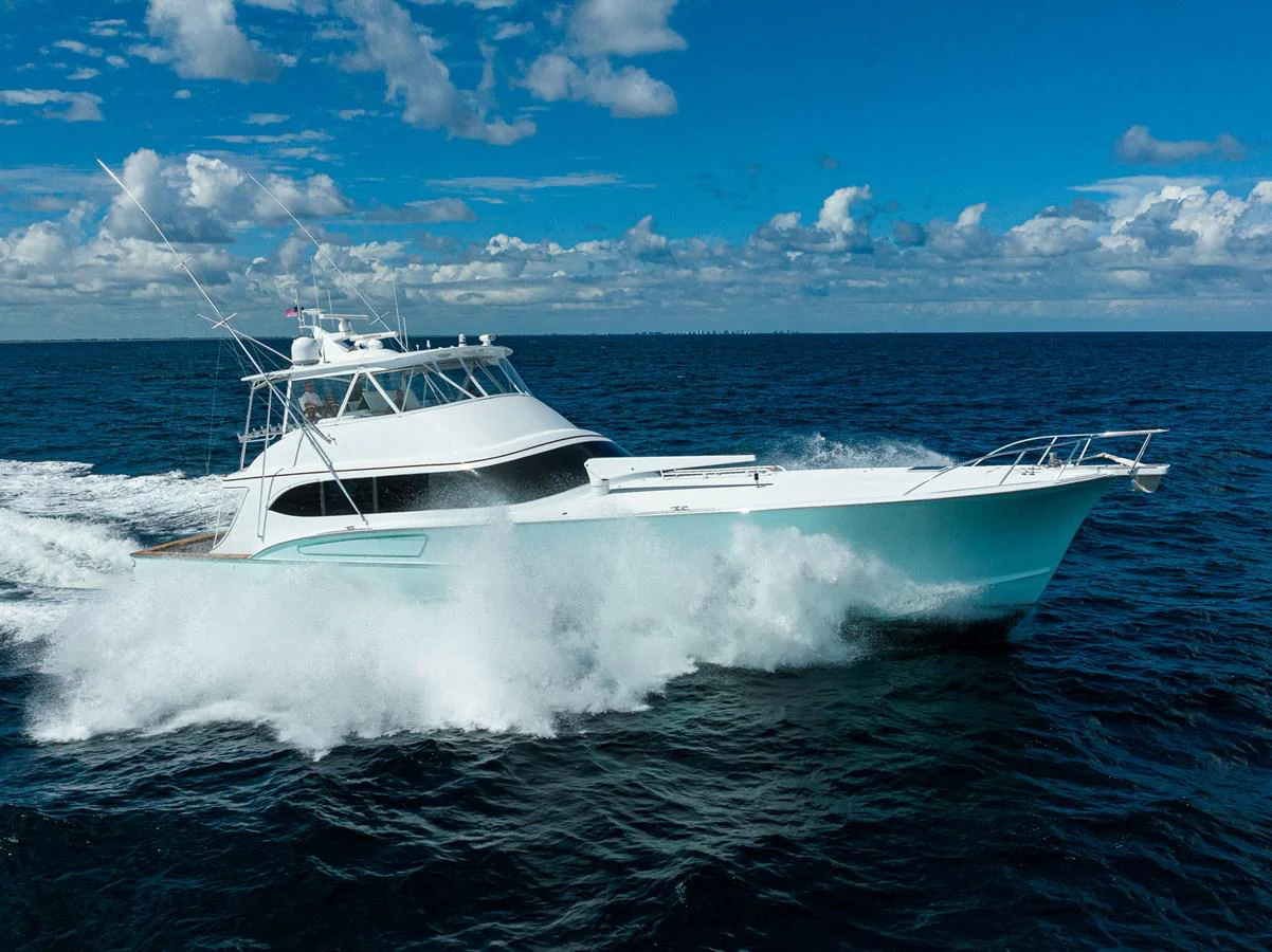 a white yacht on the water aboard GEORGIA GIRL Yacht for Sale