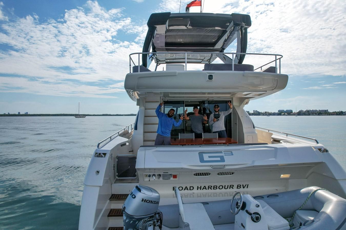 a group of people on a boat aboard G3 Yacht for Sale