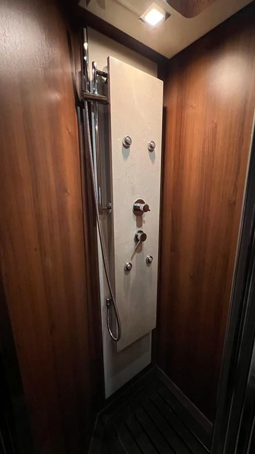 a door with metal handles aboard BT-2 Yacht for Sale