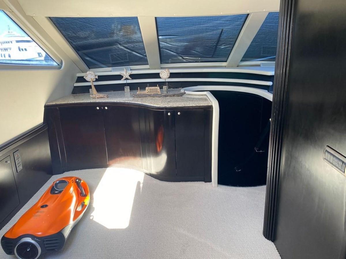 a black rectangular object with a silver object on it aboard NILE Yacht for Sale
