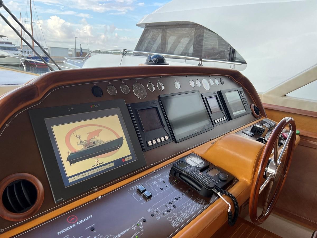 a radio on a boat aboard B Yacht for Sale