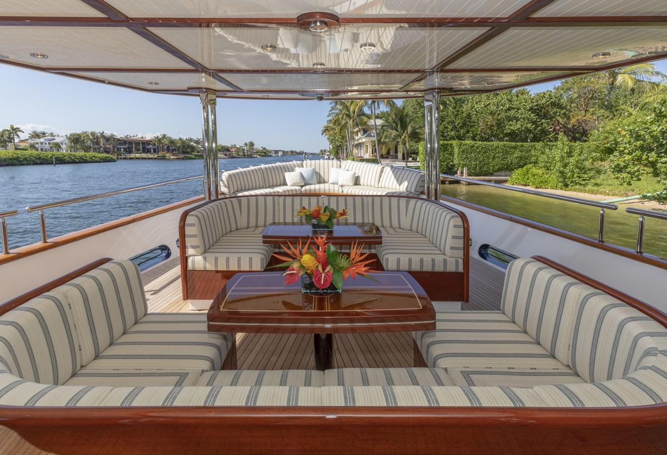 a table on a boat aboard NADAN Yacht for Sale