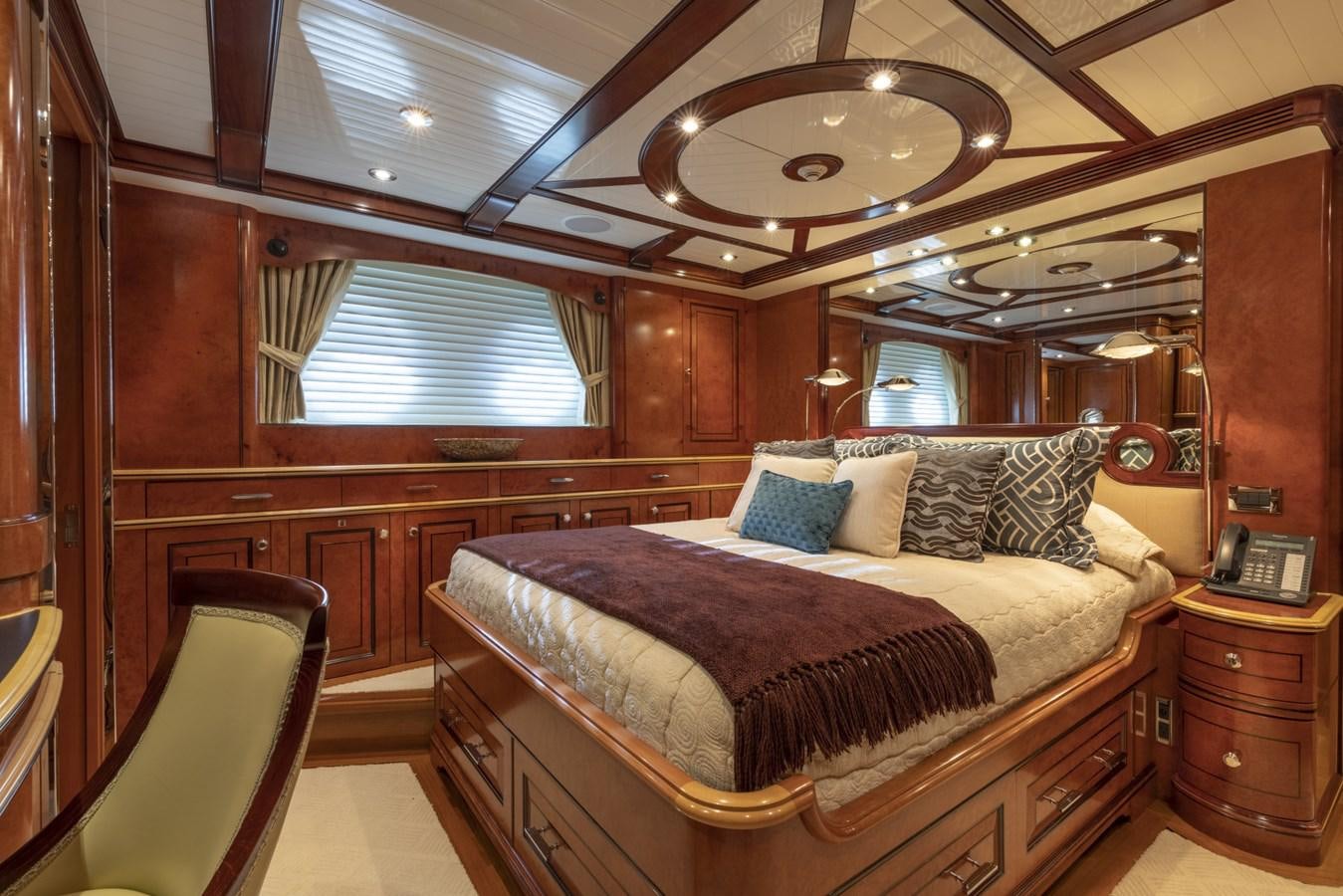 a bed in a cabin aboard NADAN Yacht for Sale