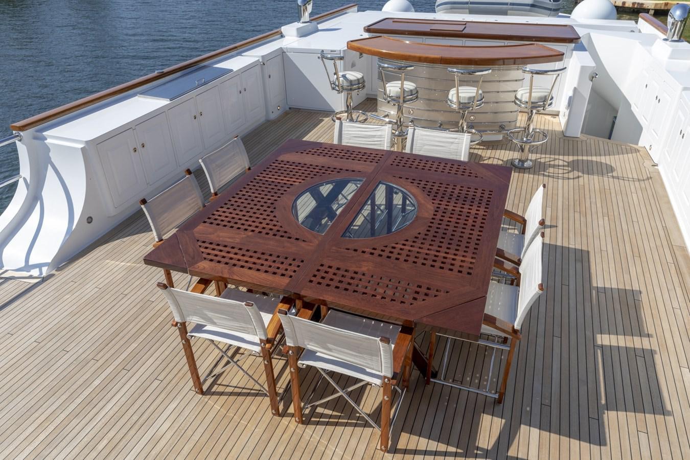 a deck of a ship aboard NADAN Yacht for Sale