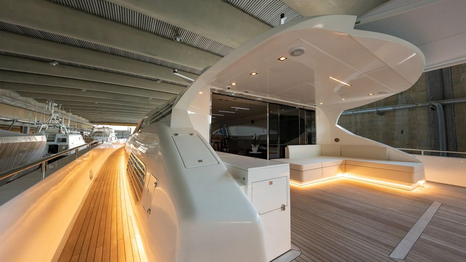 inside of a building aboard MAXI DRAGO Yacht for Sale