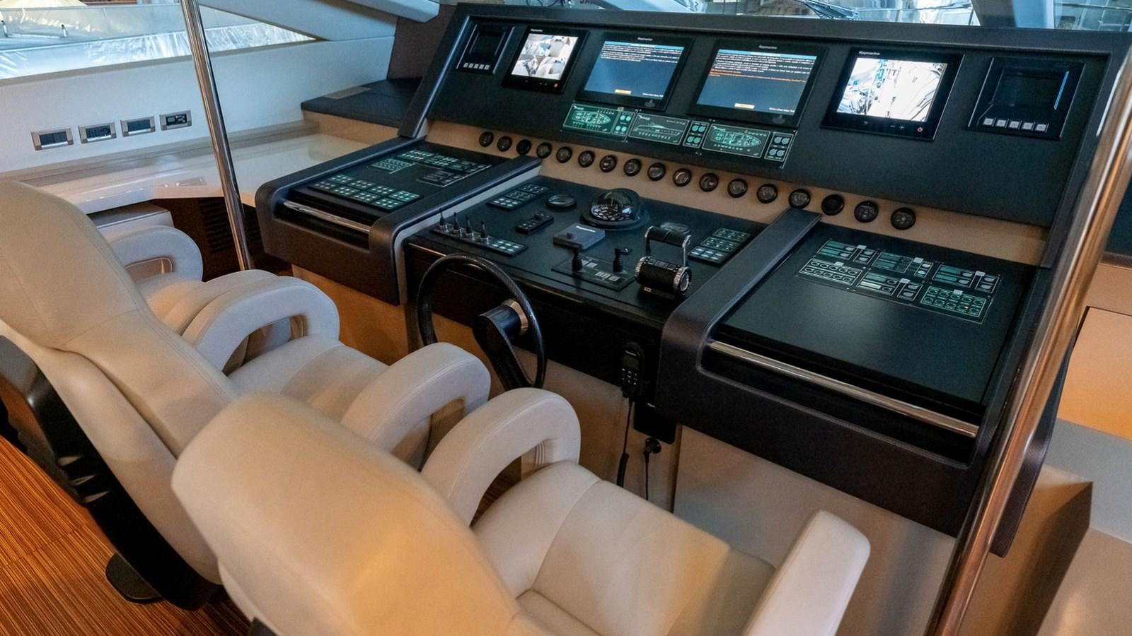 a control panel in a room aboard MAXI DRAGO Yacht for Sale