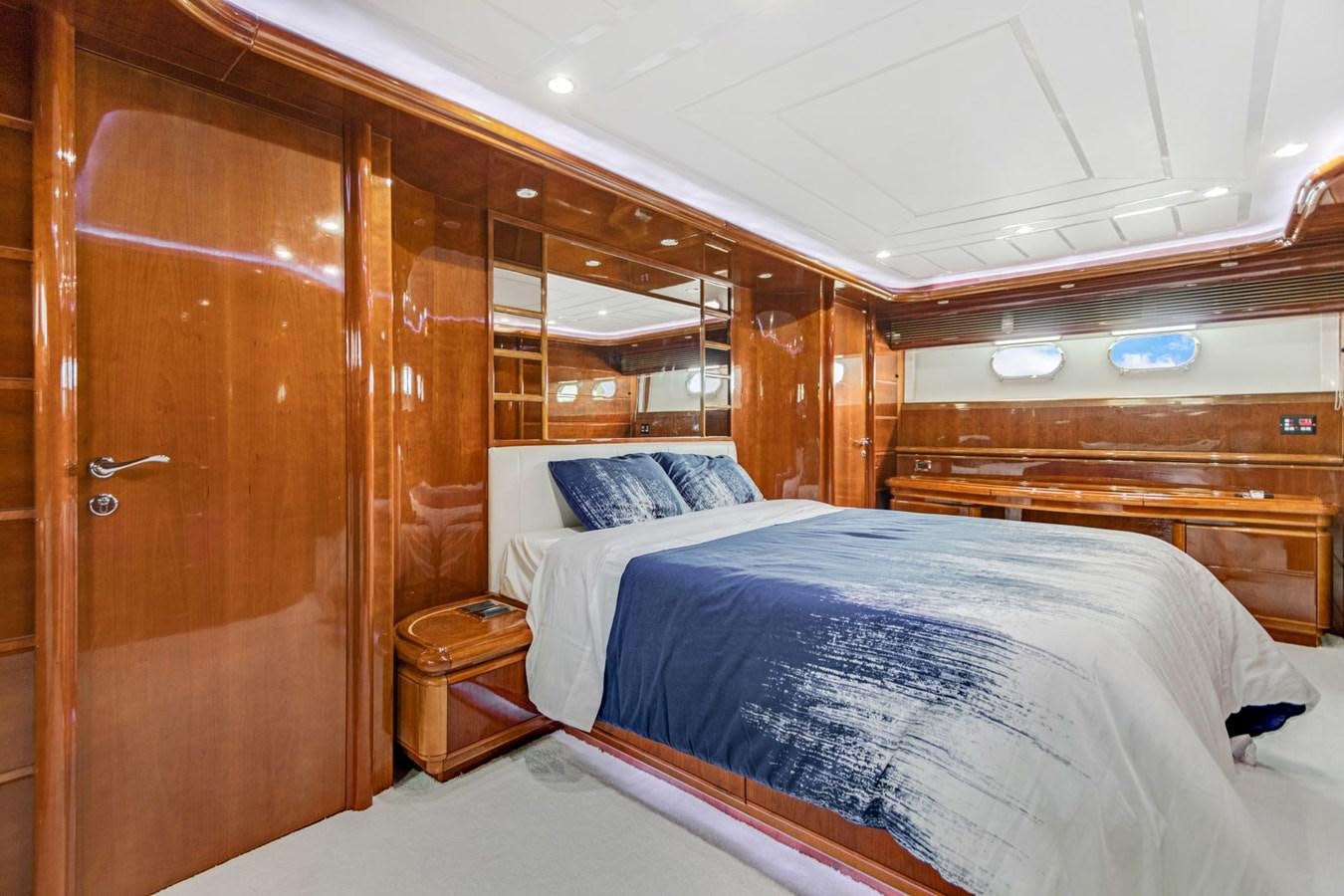 a room with two beds aboard SINPATICO Yacht for Sale