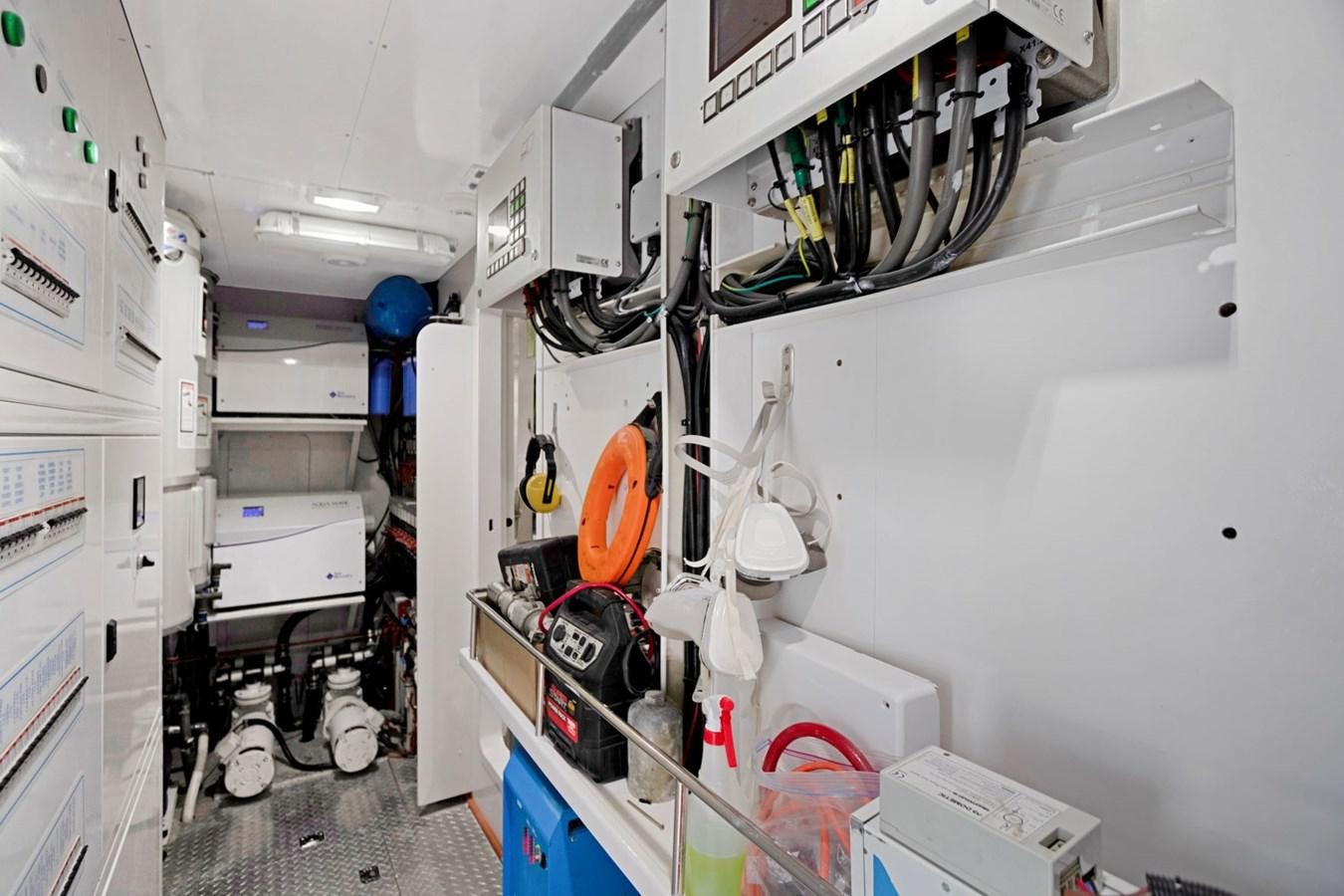 a room with tools and tools aboard SINPATICO Yacht for Sale