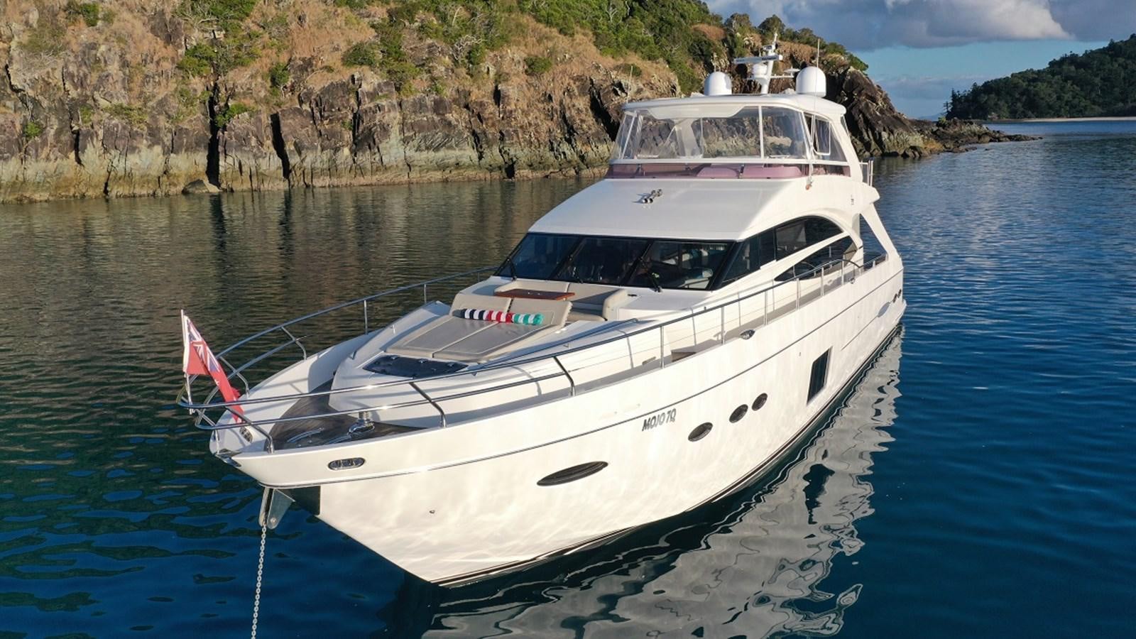 a boat on the water aboard MOJO Yacht for Sale