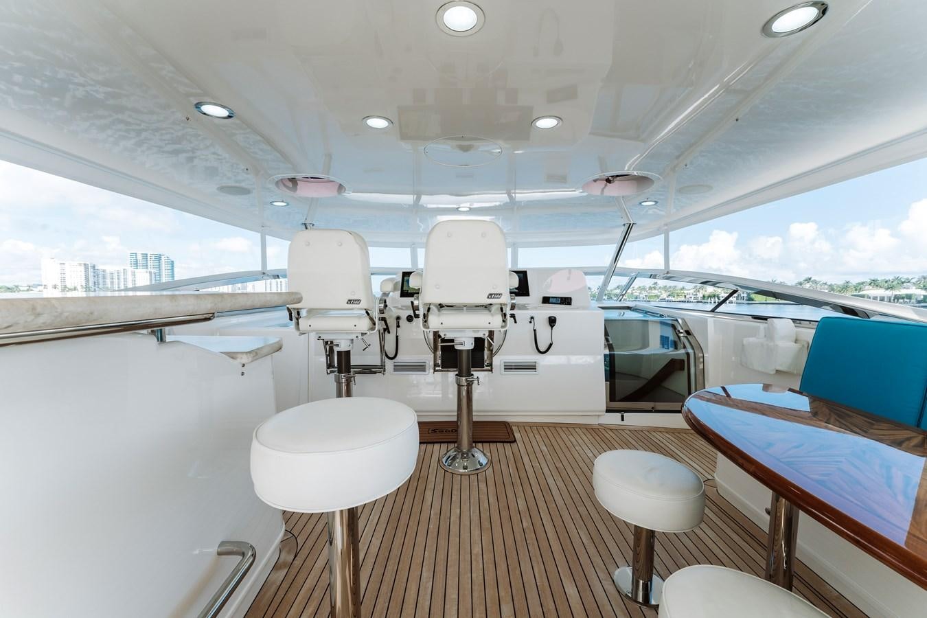inside of a boat aboard FULLY OCCUPIED Yacht for Sale