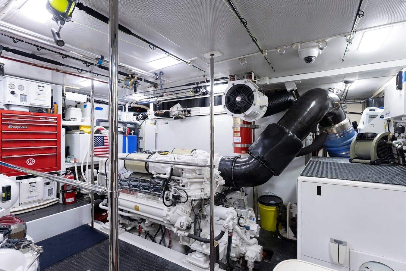 a room with machinery aboard FULLY OCCUPIED Yacht for Sale