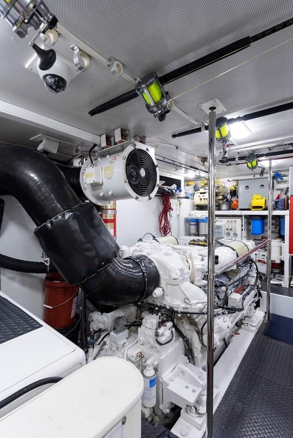 a machine with a large metal pipe aboard FULLY OCCUPIED Yacht for Sale