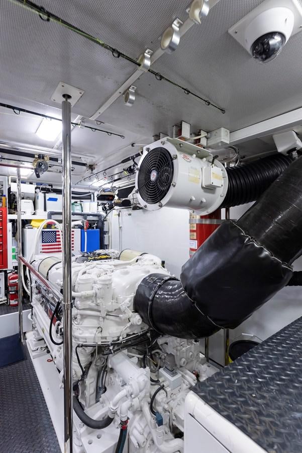 a machine with a large metal pipe aboard FULLY OCCUPIED Yacht for Sale
