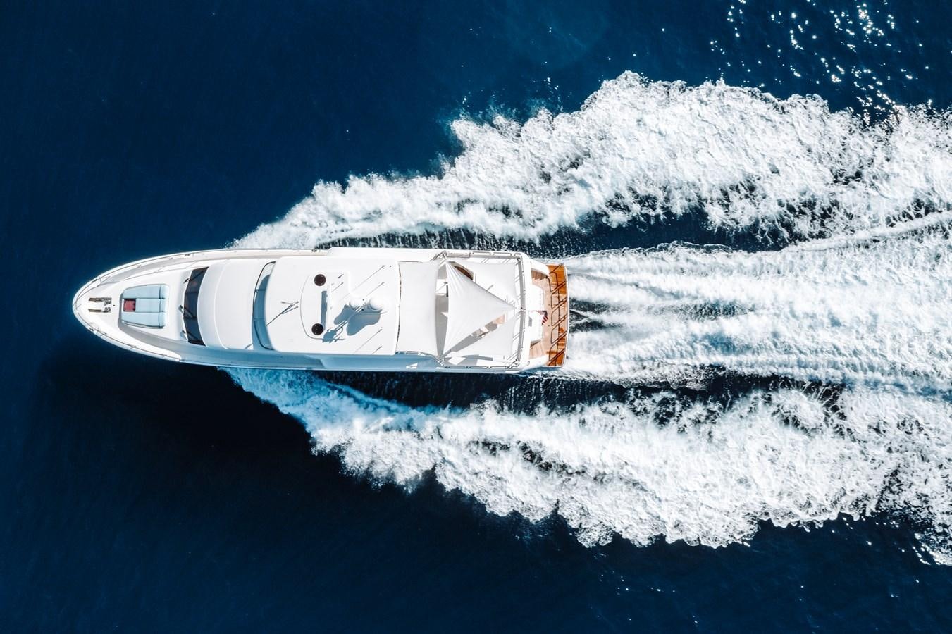 a space ship in the sky aboard FULLY OCCUPIED Yacht for Sale