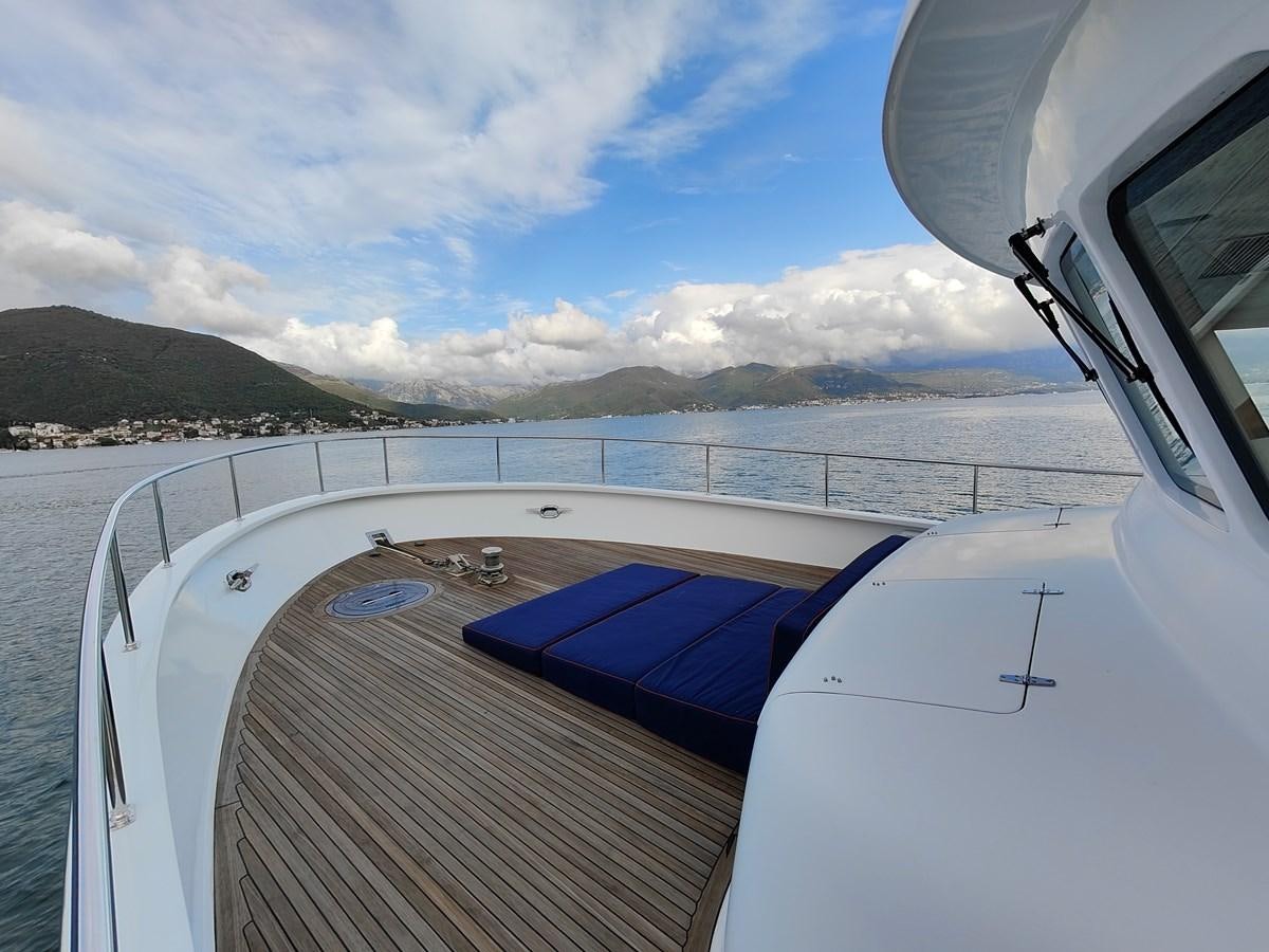 the front of a boat aboard SPELLBOUND Yacht for Sale