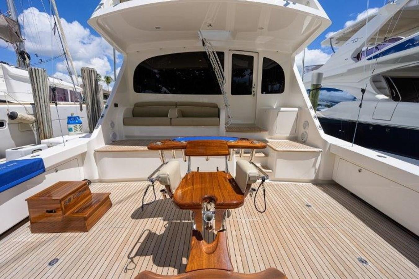 a boat with a person standing on it aboard 50 CALIBER Yacht for Sale
